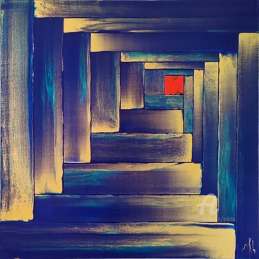 Stairway in blue and gold